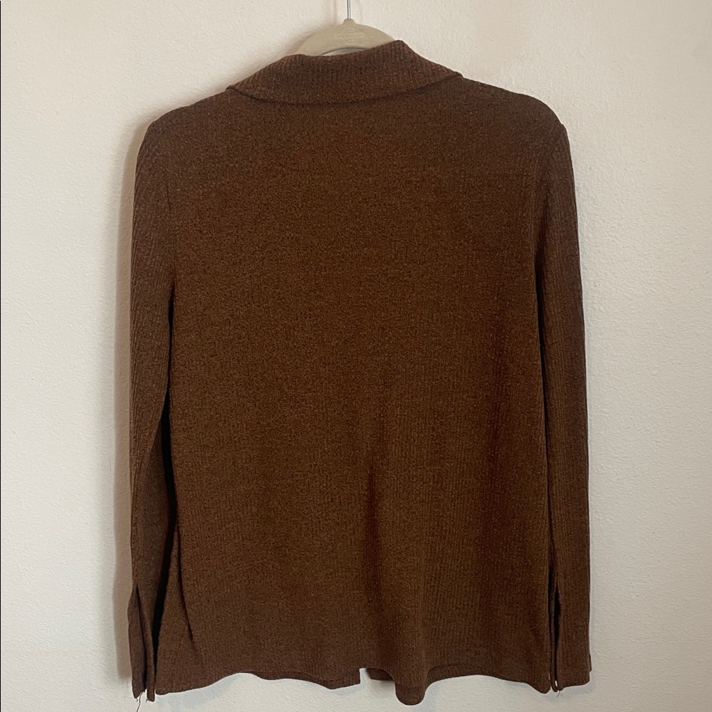 MNG Mango Textured Ribbed Long SleevedButton Up Sweater - Picture 6 of 6